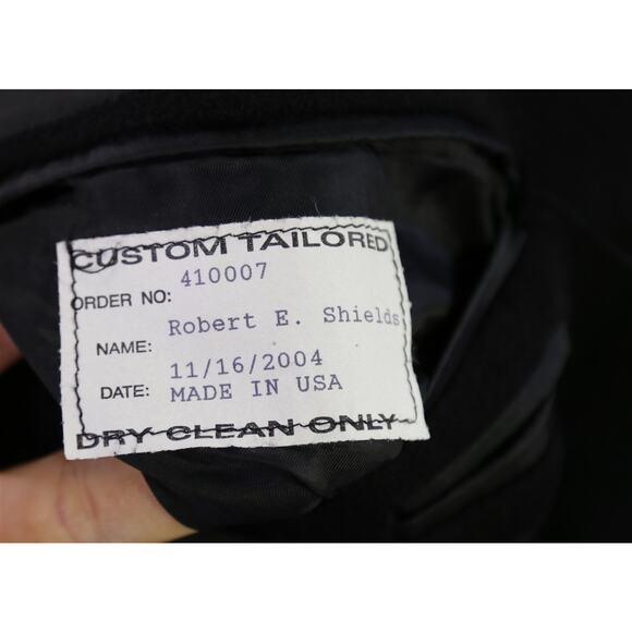 Bespoke Custom Black 100% Cashmere Flannel 2-Btn Blazer Jacket 42R - Picture 8 of 8